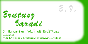 brutusz varadi business card
